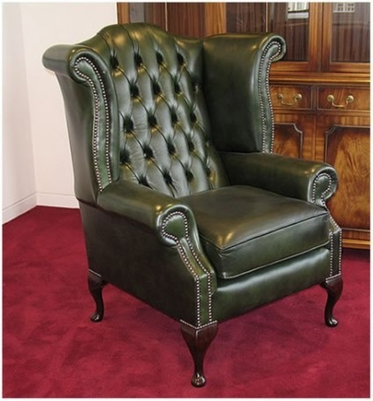 Klasik Tekli Koltuk Yesil Renk Gercek Deri Amerikan Modeli Tasarim Tuncer Luxury