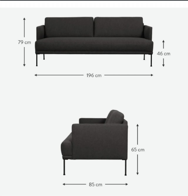 Modern Kanepe Modelleri Gri Renk Modern Üçlü Kanepe Tasarımı