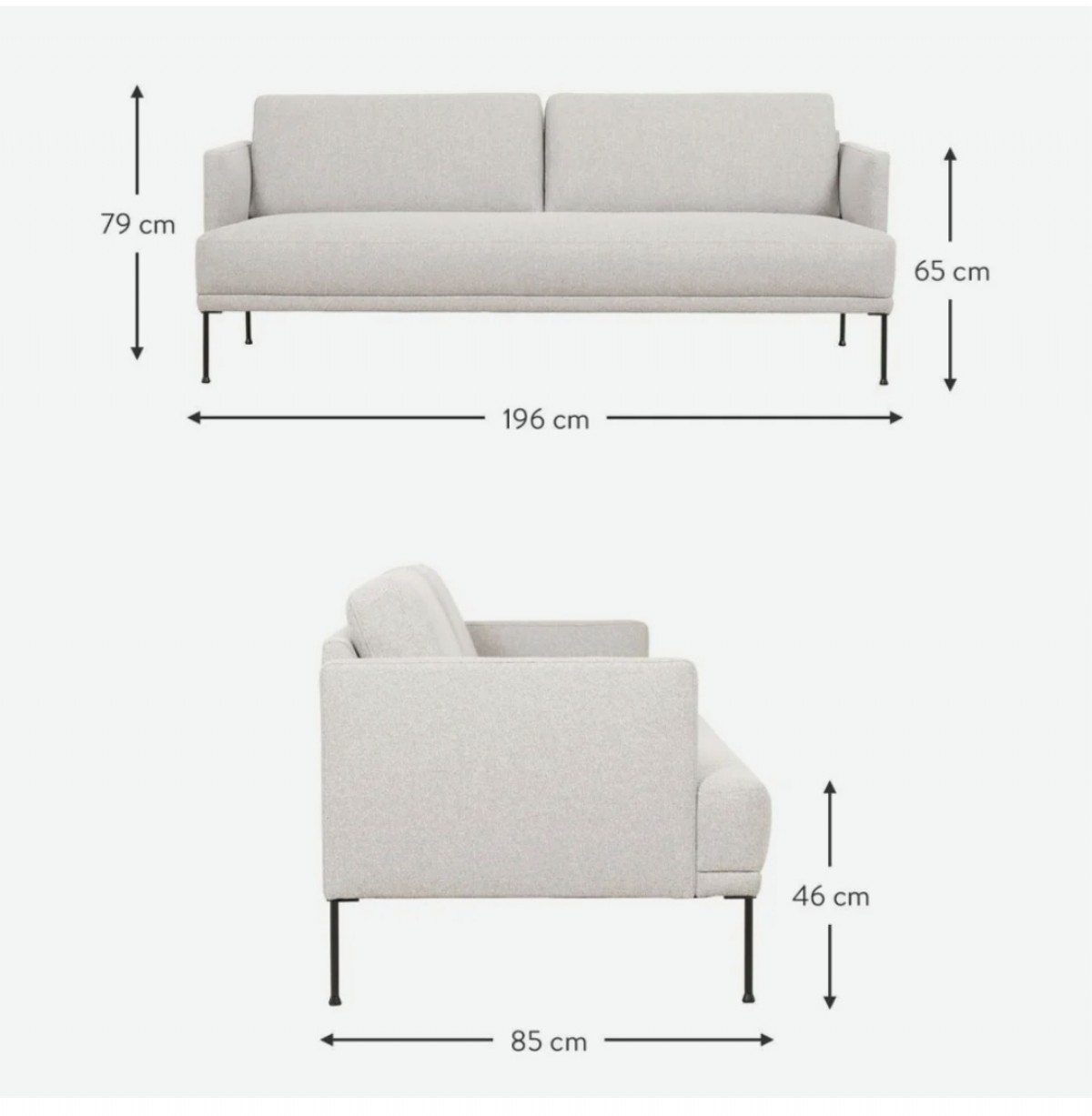 Modern Kanepe Modelleri Krem Renk Modern Üçlü Kanepe