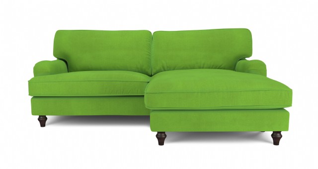 Modern Koltuk Takım Açık Yeşil Renk Köşe Koltuk Kadife Kumaş Tasarım