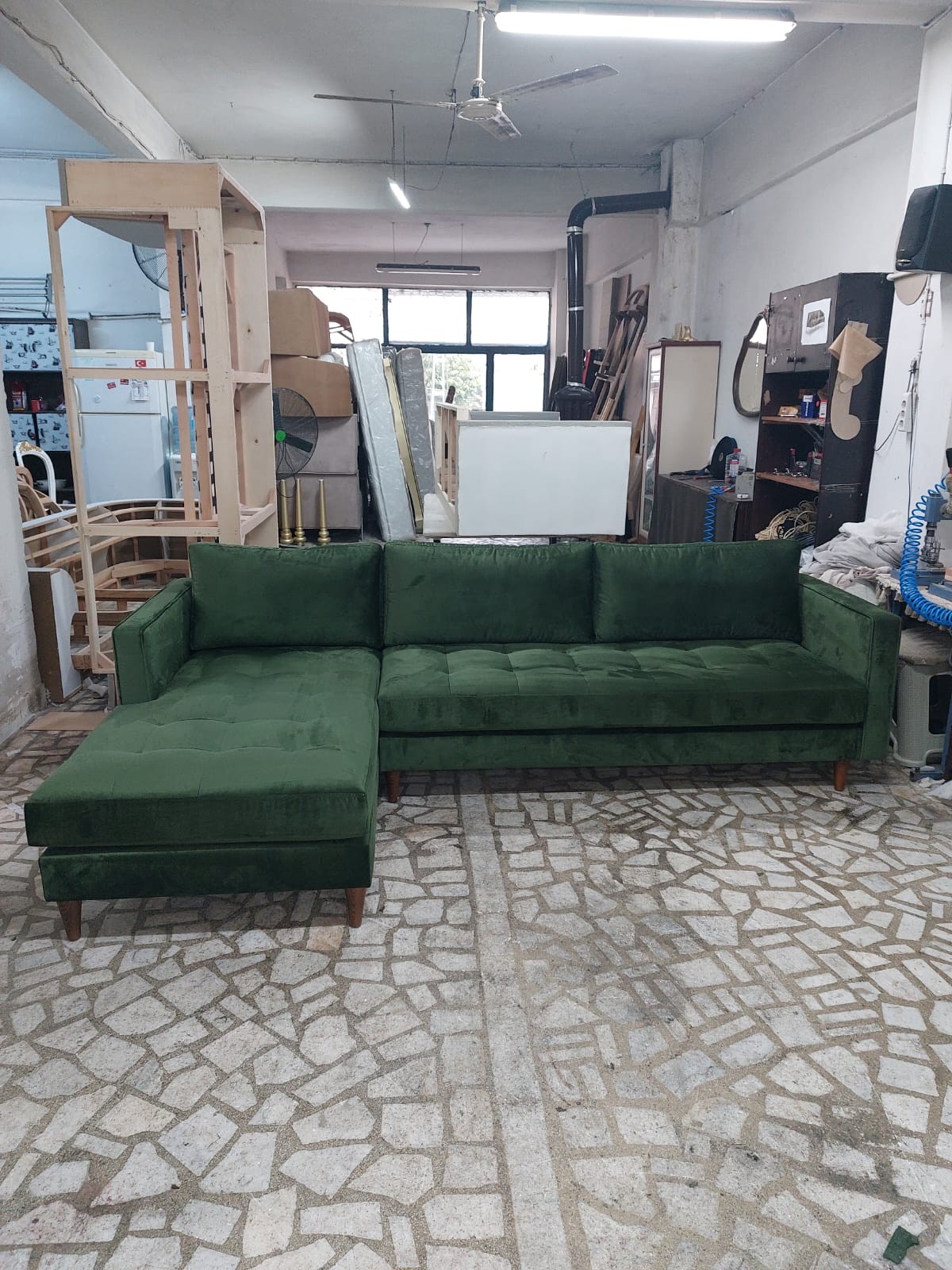 Soft Köşe Koltuk Takımı Yeşil Modern Köşe Koltuk Takımları