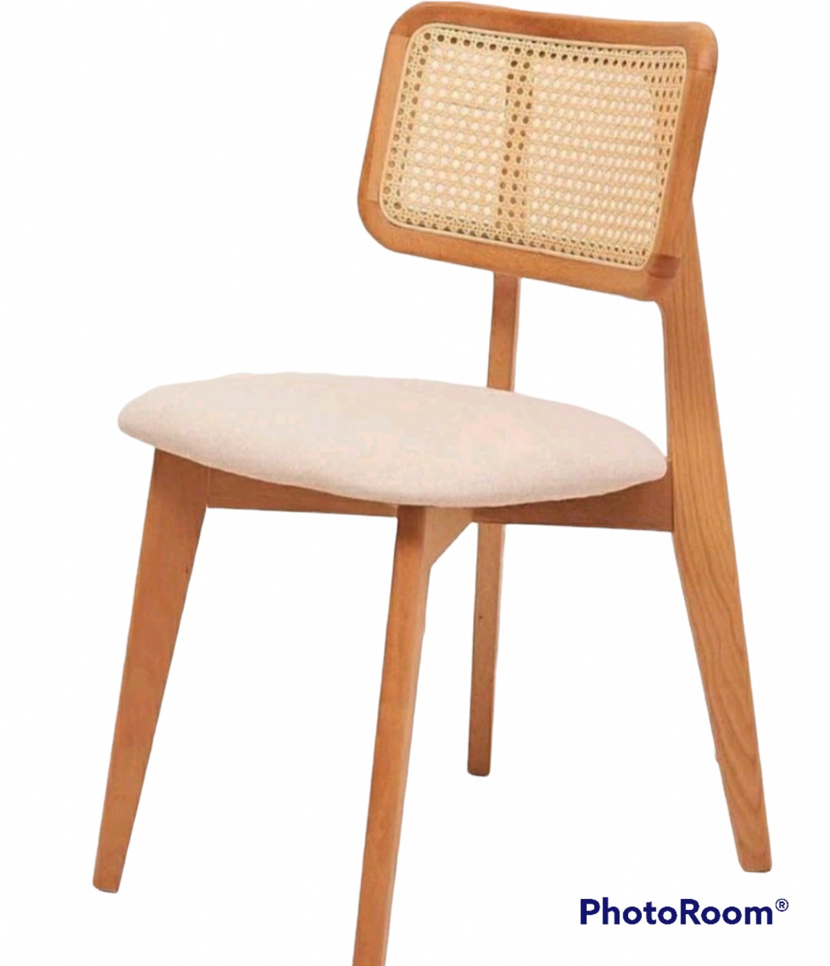 Zion Hasırlı Sandalye Döşemeli Model Hazeranlı Sandalye Krem Renk