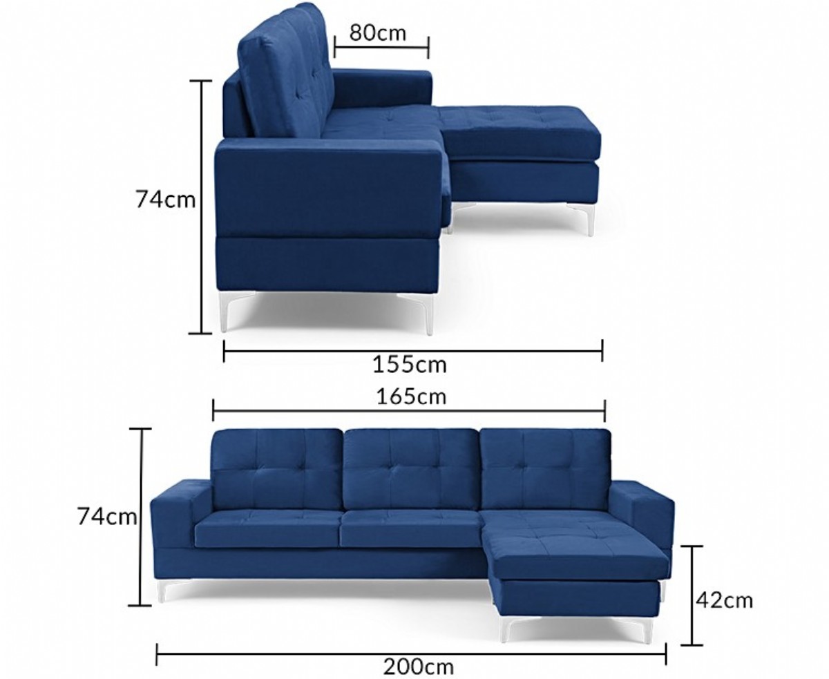 Kanepe Model İki Kişilik Modern İstirahat Tarzı Mavi Renk Kanepe