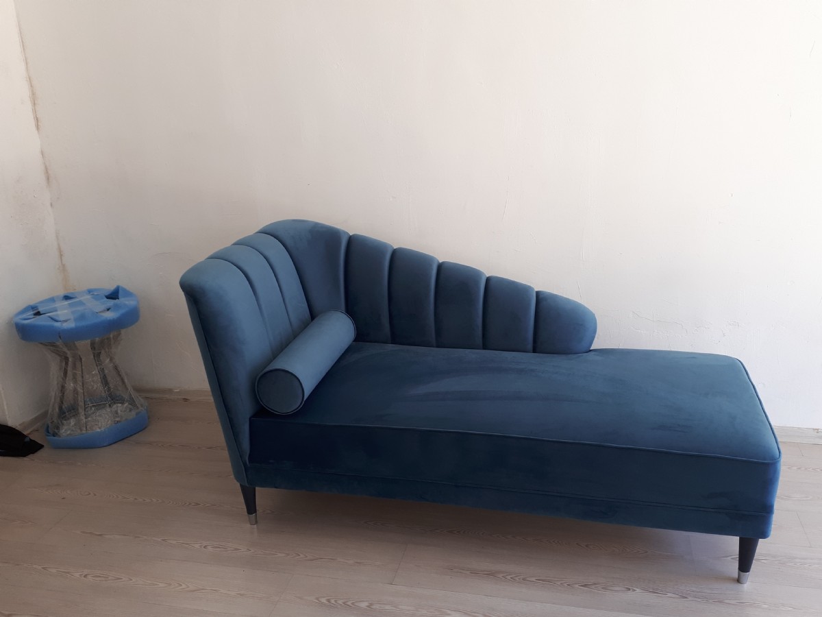 Modern Dinlenme Koltuk Mavi Renk Tek Kişilik Dinleneme Modeli