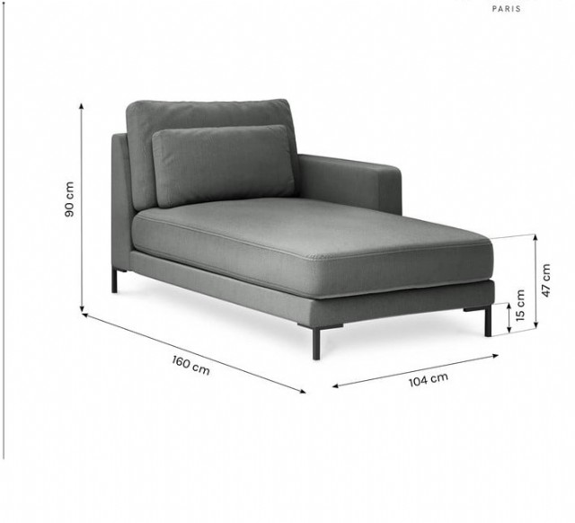 Mavi Renk Koltuk Modelleri Modern Dinlenme Kanepe Metal Ayaklı Model Teknik Çizimi