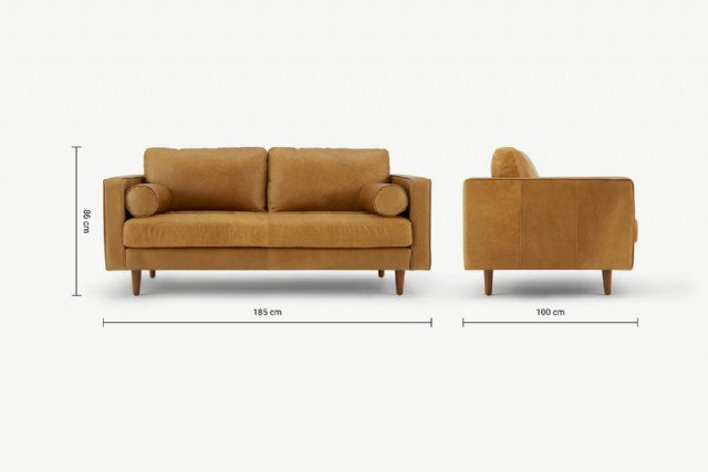 Modern Taba Renk Koltuk İkili Kanepe Modeli En Çok Satan Deri Kanepe