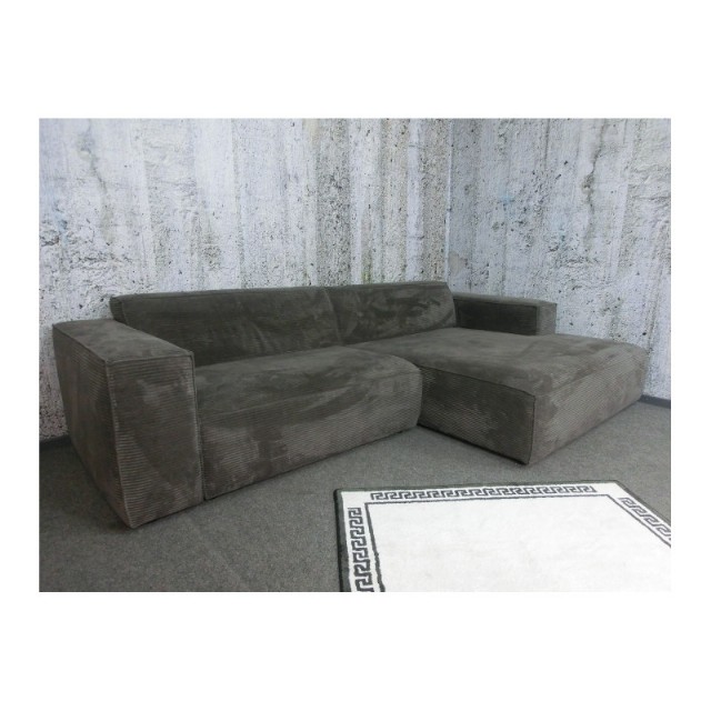 Şık Kahverengi Kadife Köşe Koltuk