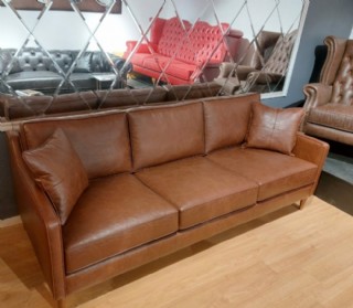 Deri Koltuk Takımları Modern Deri Kanepe Üçlü Koltuk Modeli Kahve Renk