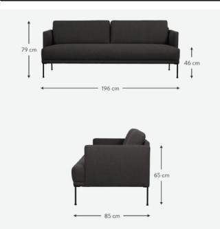 Modern Kanepe Modelleri Gri Renk Modern Üçlü Kanepe Tasarımı