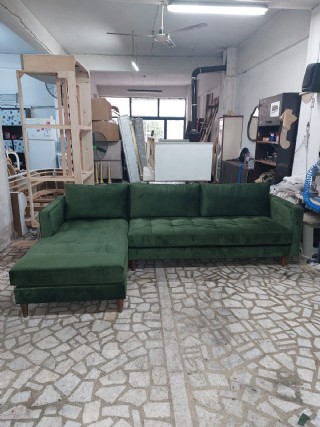Soft Köşe Koltuk Takımı Yeşil Modern Köşe Koltuk Takımları