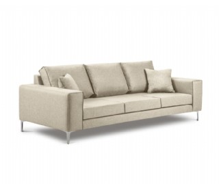 Üç Kişilik Kanepe Krem Renk Modeli Modern Koltuk Tasarım
